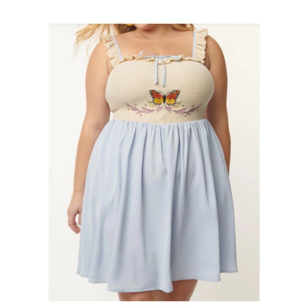 NWT Unique Vintage Women's Plus Size Butterfly Dress